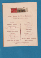 RARE MENU  6 ème Banquet Du VIEUX MONTMARTRE Rocher Suisse 11 Avril 1891 Imp Champion Rue Des Abbesses Paris - Menus