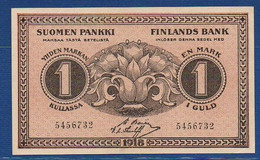 FINLAND - P. 35a (5) – 1 Markka Kullassa / Mark I Guld (Goldmark) 1918 XF/aUNC, Serie 5456732 - Finlande