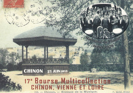 CP CHINON VIENNE ET LOIRE 37  - 17EME BOURSE MULTICOLLECTIONS - 2015 - TIRAGE LIMITE - Bourses & Salons De Collections