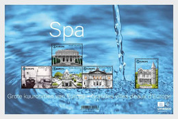 Belgium 2023 Great Spa Towns Of Europe Spa Set Of 4 Stamps In Block Mint - Ongebruikt