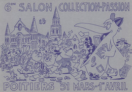 CP POITIERS 86  - 6EME SALON COLLECTION PASSION -1990 - ILLUSTRATEUR BARBEROUSSE - Bourses & Salons De Collections