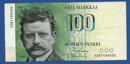 FINLAND - P.115a (12) – 100 Markkaa 1986,  VF/XF, Serie 5087189200 - Finland