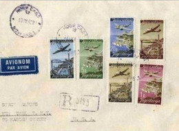 JUGOSLAVIA  - 19 4 1948 RACCOMANDATA VIAGG ESTERO SERIE AEREA 17A/22B - Airmail