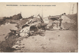 PM278/ Belgique-België CP Erquelinnes La Sambre, Pont Détruit En Novembre 1918 Voyagée 1921 > Blankenberg - Erquelinnes