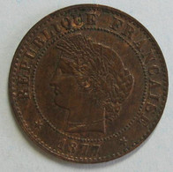 1 Centime Cérès 1877 A Paris. En Bronze , Gadoury 88 , Superbe - 1 Centime