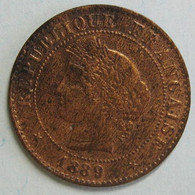 1 Centime Cérès 1889 A Paris. En Bronze , Gadoury 88 , TTB +++ - 1 Centime