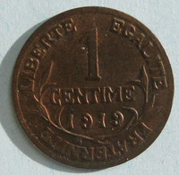 1 Centime Dupuis 1919 En Bronze , Gadoury 90. Superbe - 1 Centime