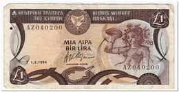 CYPRUS,1 POUND,1994,P.53c,VF - Cipro