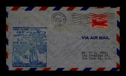 Sp9540 US Bateaux Sportive Ships First Flight AM.97 Air Mail Cambridge »N,Y,1949 - Other (Sea)