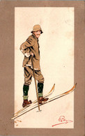 Pellegrini Cpa Sport D'Hiver 滑雪 Ski スキー Esquí Sciare Sciatore Neige Snow 雪 N°105 Cpa Couleur Voyagée En 1913 En B.Etat - Sonstige & Ohne Zuordnung