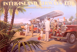 Carte Postale Inter-Island Airways, Honolulu, Hawaii, Kerne Erickson - Avion, Accueil Touristes, Voitures - Honolulu