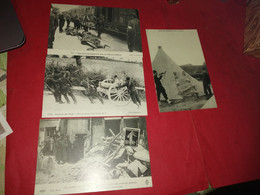 4 Carte Postale GUERRE 1914 CANON TRANSPORT DES BLESSES CHALONS SUR MARNE  ZEPPELINS  PARIS CAMPS DE SISSONNEvoir Photos - Weltkrieg 1914-18