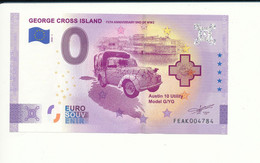 Billet Touristique 0 Euro - GEORGE CROSS ISLAND 75TH ANNIVERSARY END OF WW2 - FEAK -  2020-1 - ANNIV - N° 4784 - Autres & Non Classés