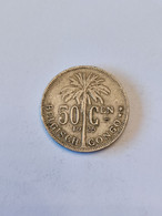 50 CENTIMES ALBERT 1925 EN NEERLANDAIS CONGO BELGE - 1910-1934: Albert I.