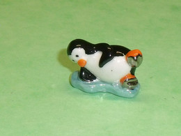 Fèves / Fève / Animaux  : Pingouin ( Filet ARGENT)   T176 - Animaux