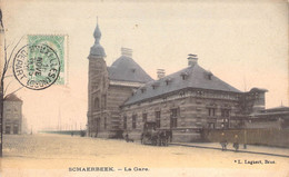 Belgique - Schaerbeek - La Gare - Edit. L.Lagaert - Oblitéré Bruxelles 1906 - Colorisé - Carte Postale Ancienne - Schaerbeek - Schaarbeek