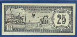 NETHERLANDS ANTILLES - P.10b – 25 Gulden 1972 AUNC, Serie LA866119 - Nederlandse Antillen (...-1986)