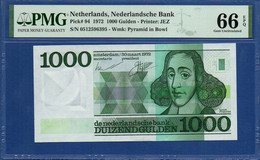 NETHERLANDS - P. 94 – 1000 Gulden 1972 UNC PMG 66, Serie 0512596395 - 1000 Florín Holandés (gulden)