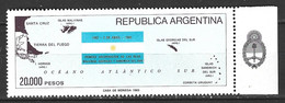 ARGENTINE. N°1345 De 1983. Cartographie Des Malouines. - Other & Unclassified