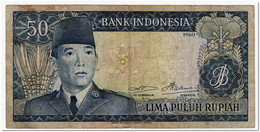 INDONESIA,50 RUPIAH,1960,P.85b,F - Indonésie