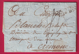 ARMEE ITALIE 17EME DIVISION VERONE VERONA 1797 AN5 POUR CREMONE LETTRE COVER - Bolli Militari (ante 1900)