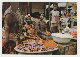 Ghana Few Young Women Traditional Market Scene View Vintage Photo Postcard RPPc (5757) - Brazzaville