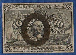 UNITED STATES OF AMERICA - P.102 – 10 Cents 1863 XF, No Serial Number - 1863 : 2 Uitgave