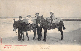 BELGIQUE - LA PANNE - La Première Excursion - âne - Pipe - Série 41 N°25 - Albert Sugg à Gand - Carte Postale Ancienne - Sonstige & Ohne Zuordnung