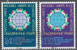 United Nations (UNO) - Geneva 1976. Mi.Nr. 58 - 59, Used O - Usados