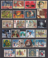 GB 1973-2006 QE2 Selection Of 25 Christmas Used Stamps ( 410 ) - Sammlungen