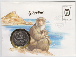 Gibraltar 1980 Crown Coin Cover - Admiral Nelson - Gibilterra