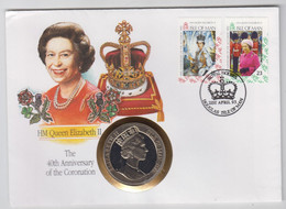 Isle Of Man 1993 Crown Coin Cover - 40th Anniversary Coronation - Isle Of Man