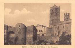 66 - ELNE - Clocher De L'Eglise Et Les Remparts - Elne