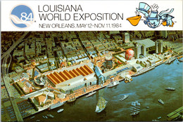 Louisiana New Orleans 1984 Louisiana World Exposition Birds Eye Rendering - New Orleans