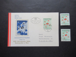 Österreich 1955 Internationaler Städtebaukongress Wien Mi.Nr.1027 FDC / 1x ** Und 1x Gestempelte Marke - Cartas & Documentos
