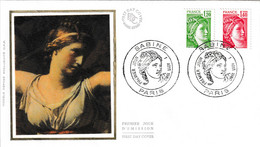 " SABINE " Sur Enveloppe 1er Jour Soie De 1980. N° YT 2101 2102 Parfait état FDC - 1977-1981 Sabina Di Gandon