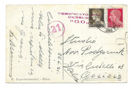 WWII Italy Greece Metheora Postcard 1941 Kalabaka -> Gorica, With Censor Stamps, Posta Militare (No 2111) - Sonstige & Ohne Zuordnung