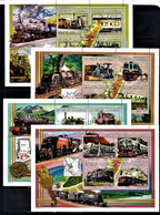 Madagascar- 2000 Locomotives Of African Railway Companies- 8 S/s.MNH** - Madagascar (1960-...)