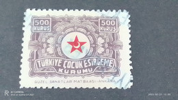 TÜRKEY--YARDIM PULLARI-1930-40  ÇOCUK ESİRGEME PULLARI  500K  DAMGALI - Timbres De Bienfaisance