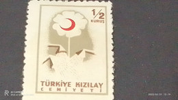 TÜRKEY--YARDIM PULLARI-1950-60  KIZILAY PULLARI  0.50K  DAMGASIZ - Timbres De Bienfaisance
