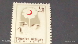 TÜRKEY--YARDIM PULLARI-1950-60  KIZILAY PULLARI  0.50K  DAMGASIZ - Timbres De Bienfaisance