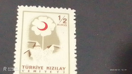 TÜRKEY--YARDIM PULLARI-1950-60  KIZILAY PULLARI  0.50K  DAMGASIZ - Charity Stamps