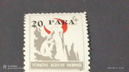 TÜRKEY--YARDIM PULLARI-1950-60  KIZILAY PULLARI  20P  DAMGASIZ - Timbres De Bienfaisance