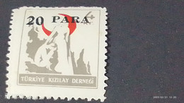 TÜRKEY--YARDIM PULLARI-1950-60  KIZILAY PULLARI  20P  DAMGASIZ - Timbres De Bienfaisance