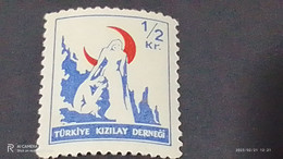 TÜRKEY--YARDIM PULLARI-1950-60  KIZILAY PULLARI  0.50K  DAMGASIZ - Liefdadigheid Zegels