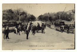 Cpa MARSEILLE Le Prado Vu De La Plage - Castellane, Prado, Menpenti, Rouet