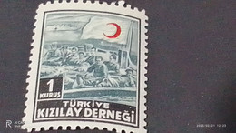 TÜRKEY--YARDIM PULLARI-1950-60  KIZILAY DERNEĞİ  1K  DAMGASIZ - Sellos De Beneficiencia