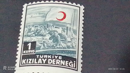 TÜRKEY--YARDIM PULLARI-1950-60  KIZILAY DERNEĞİ  1K  DAMGASIZ - Charity Stamps
