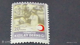 TÜRKEY--YARDIM PULLARI-1950-60  KIZILAY DERNEĞİ  20P  DAMGASIZ - Charity Stamps