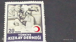 TÜRKEY--YARDIM PULLARI-1950-60  KIZILAY DERNEĞİ  20P  DAMGASIZ - Timbres De Bienfaisance